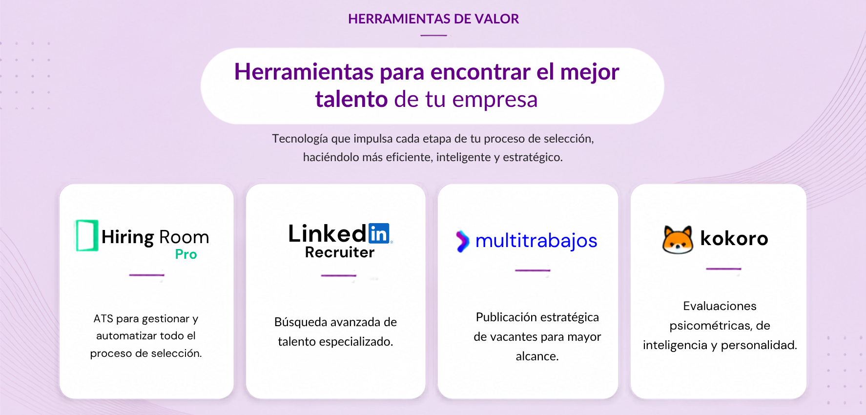 Herramientas Selección de personal Herramientas Selección de personal